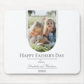 Tapis De Souris Fête des pères photo Arch moderne | Blanc (Devant)