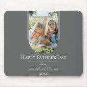 Tapis De Souris Fête des pères photo Arch moderne | Gris (Devant)