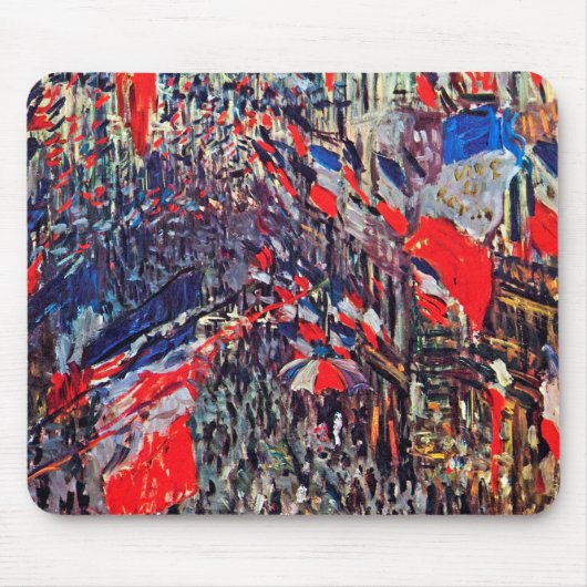 Tapis De Souris Fête Nationale à Paris, Claude Monet (Devant)