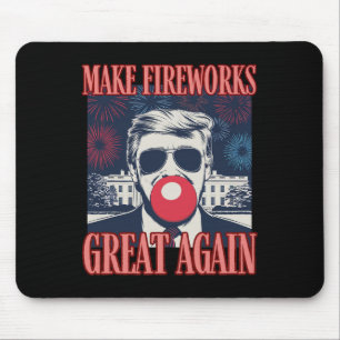 Tapis De Souris Fête patriotique Trump Faire refaire les feux d'ar
