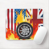 Tapis De Souris Feu, Alliage UK US (Avec souris)