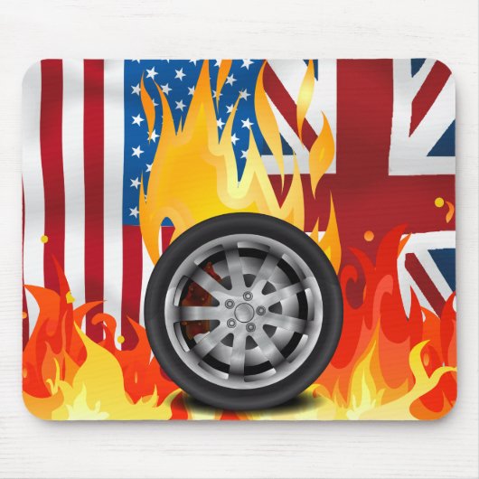 Tapis De Souris Feu, Alliage UK US (Devant)