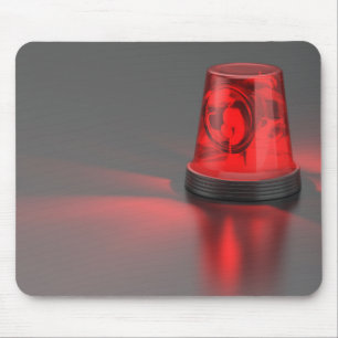 Tapis De Souris Feu clignotant rouge de signalisation de détresse
