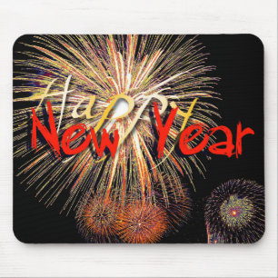 Tapis De Souris Feu d'artifice Bonne Année 2019 Mousepad