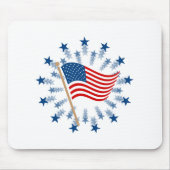 Tapis De Souris Feu d'artifice Drapeau Américain 4 juillet (Devant)