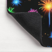 Tapis De Souris Feu d'artifice Neon Noir (Coin)