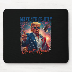 Tapis De Souris Feu d'artifice patriotique de Donald Trump pour re