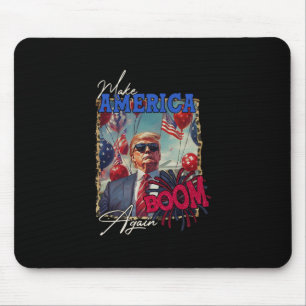 Tapis De Souris Feu d'artifice patriotique de Donald Trump pour re