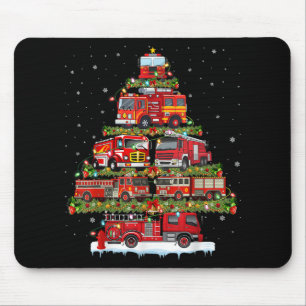 Tapis De Souris Feu de camion feux Pompier Camion d'incendie Noël