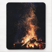 Tapis De Souris Feu de joie à la nuit au camp (Devant)