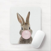 Tapis De Souris Feu de lapin rose bulle gomme (Avec souris)
