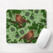Tapis De Souris Feu et hellebore, vert clair (Avec souris)
