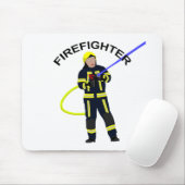 Tapis De Souris Feuerwehrmann in blauer Einsatzkleidung Mousepad (Avec souris)