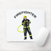 Tapis De Souris Feuerwehrmann in blauer Einsatzkleidung Mousepad (Avec souris)