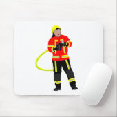 Tapis De Souris Feuerwehrmann in Einsatzkleidung Mousepad (Avec souris)