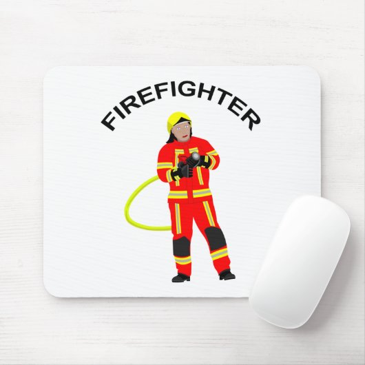 Tapis De Souris Feuerwehrmann in roter Einsatzkleidung Mousepad (Avec souris)