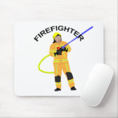 Tapis De Souris Feuerwehrmann in sandfarb Einsatzkleidung Mousepad (Avec souris)
