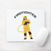 Tapis De Souris Feuerwehrmann in sandfarb Einsatzkleidung Mousepad (Avec souris)