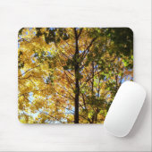Tapis De Souris Feuillage d'automne jaune et vert (Avec souris)