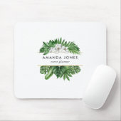 Tapis De Souris Feuillage de verdure tropicale (Avec souris)