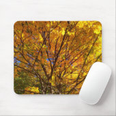 Tapis De Souris Feuillage Jaune d'Automne (Avec souris)