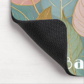 Tapis De Souris Feuillage lunaire : Mat Feuille Pastel (Coin)