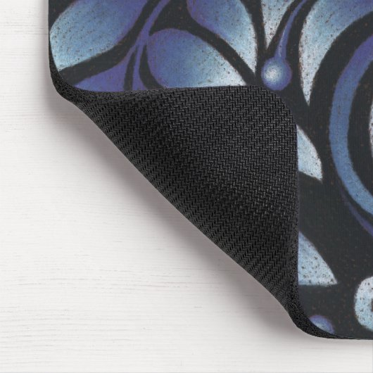 Tapis De Souris feuille bleu (Coin)