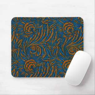 Tapis De Souris Feuille botanique d'acanthe de style sarcelle Will