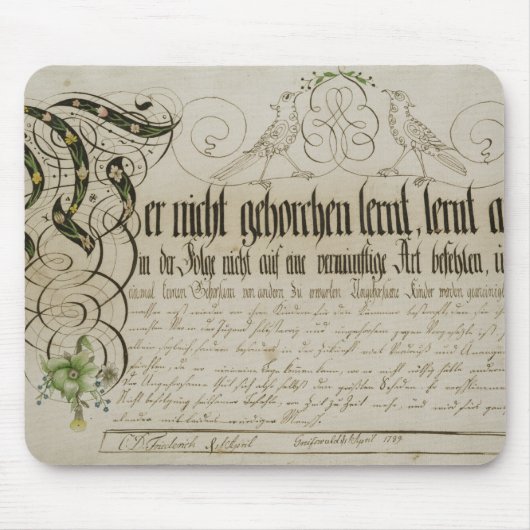 Tapis De Souris Feuille d'album, 1789 (Devant)