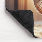 Tapis De Souris Feuille de coeur sur la branche hivernale (Coin)