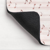 Tapis De Souris Feuille de notes de musique rose (Coin)