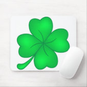 Tapis De Souris Feuille de trèfle à quatre feuilles (Avec souris)