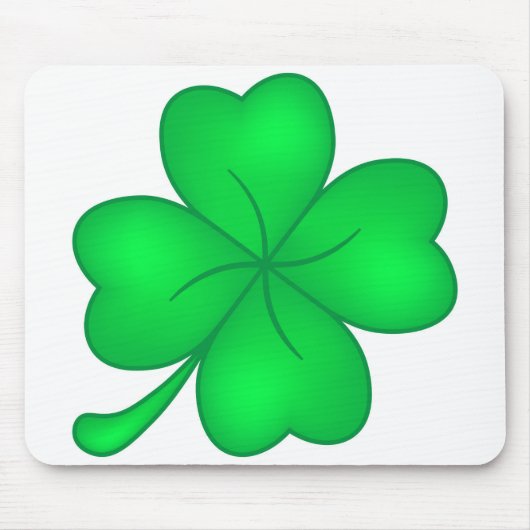 Tapis De Souris Feuille de trèfle à quatre feuilles (Devant)