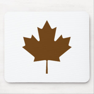 Tapis De Souris Feuille d'érable BrownTransp les cadeaux de Zazzle