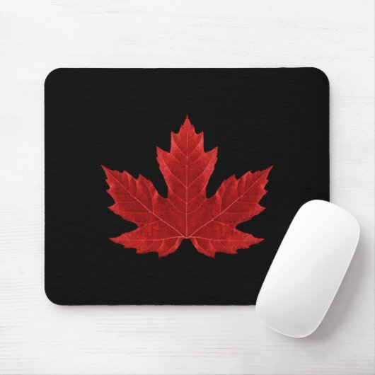 Tapis De Souris Feuille d'érable canadienne Mousepad (Avec souris)