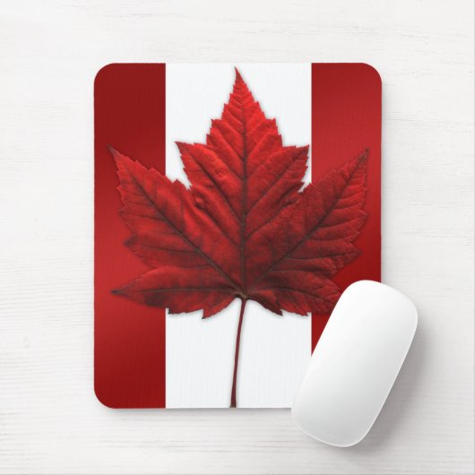 Tapis De Souris Feuille d'érable de Mousepad Canada de drapeau du (Avec souris)