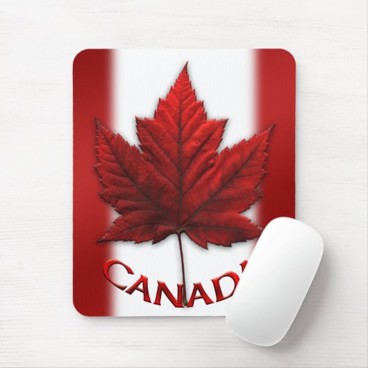Tapis De Souris Feuille d'érable de Mousepad Canada de drapeau du (Avec souris)