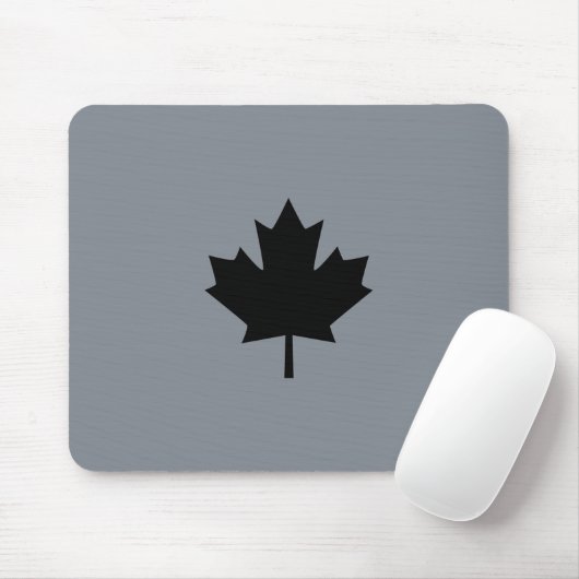 Tapis De Souris Feuille d'érable noire canadienne (Avec souris)