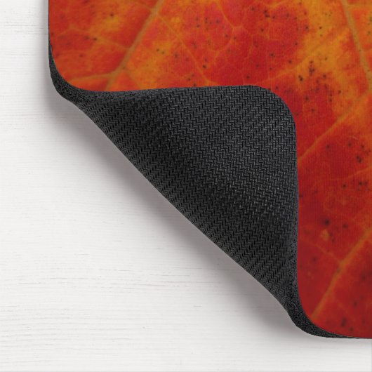 Tapis De Souris Feuille d'érable rouge Abstraite Automne Photograp (Coin)