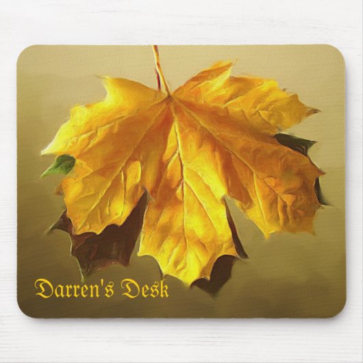 Tapis De Souris Feuille d'or ~ Mousepad (Devant)