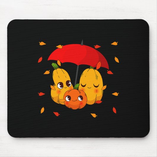 Tapis De Souris Feuille Lattes Citrouille Épice Automne Automne Ha (Devant)
