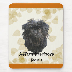 Tapis De Souris Feuille Motiff de Tan d'Affenpinscher