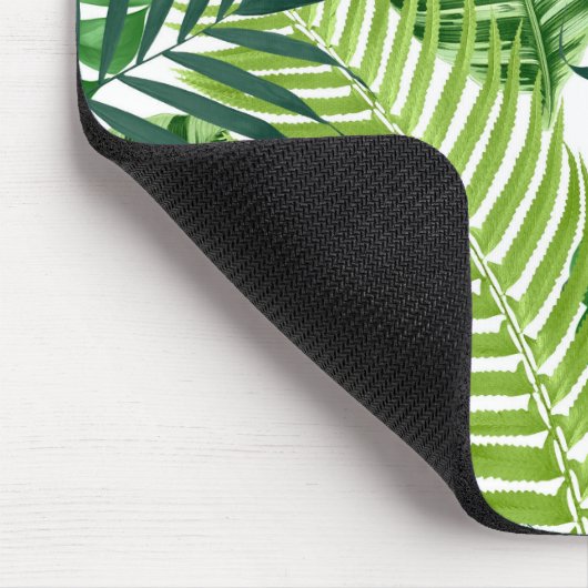 Tapis De Souris Feuille tropical vert (Coin)