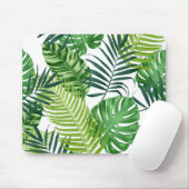 Tapis De Souris Feuille tropical vert (Avec souris)