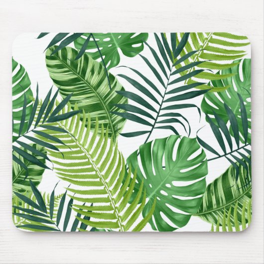 Tapis De Souris Feuille tropical vert (Devant)