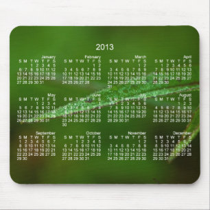 Tapis De Souris Feuille vert scintillant ; Calendrier 2013