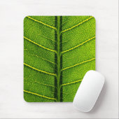 Tapis De Souris Feuille verte (Avec souris)