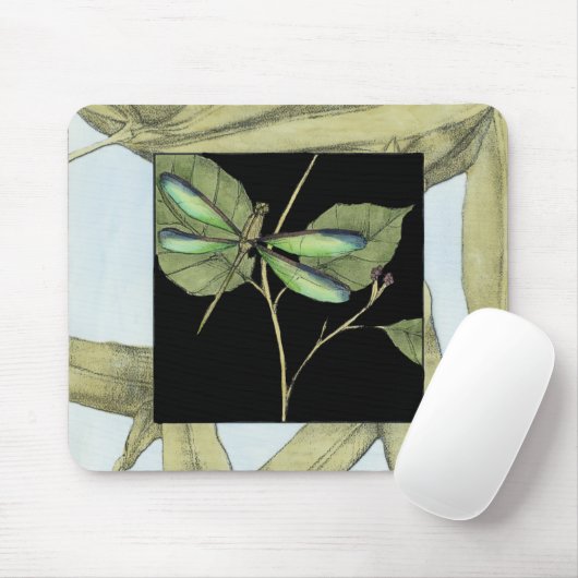 Tapis De Souris Feuilles à l'instigation de la libellule par Jenni (Avec souris)