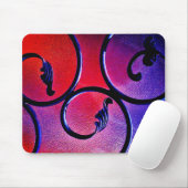 Tapis De Souris Feuilles arc-en-ciel (Avec souris)
