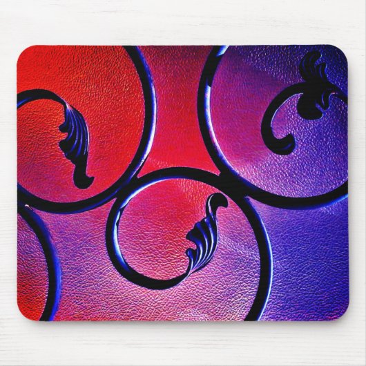 Tapis De Souris Feuilles arc-en-ciel (Devant)